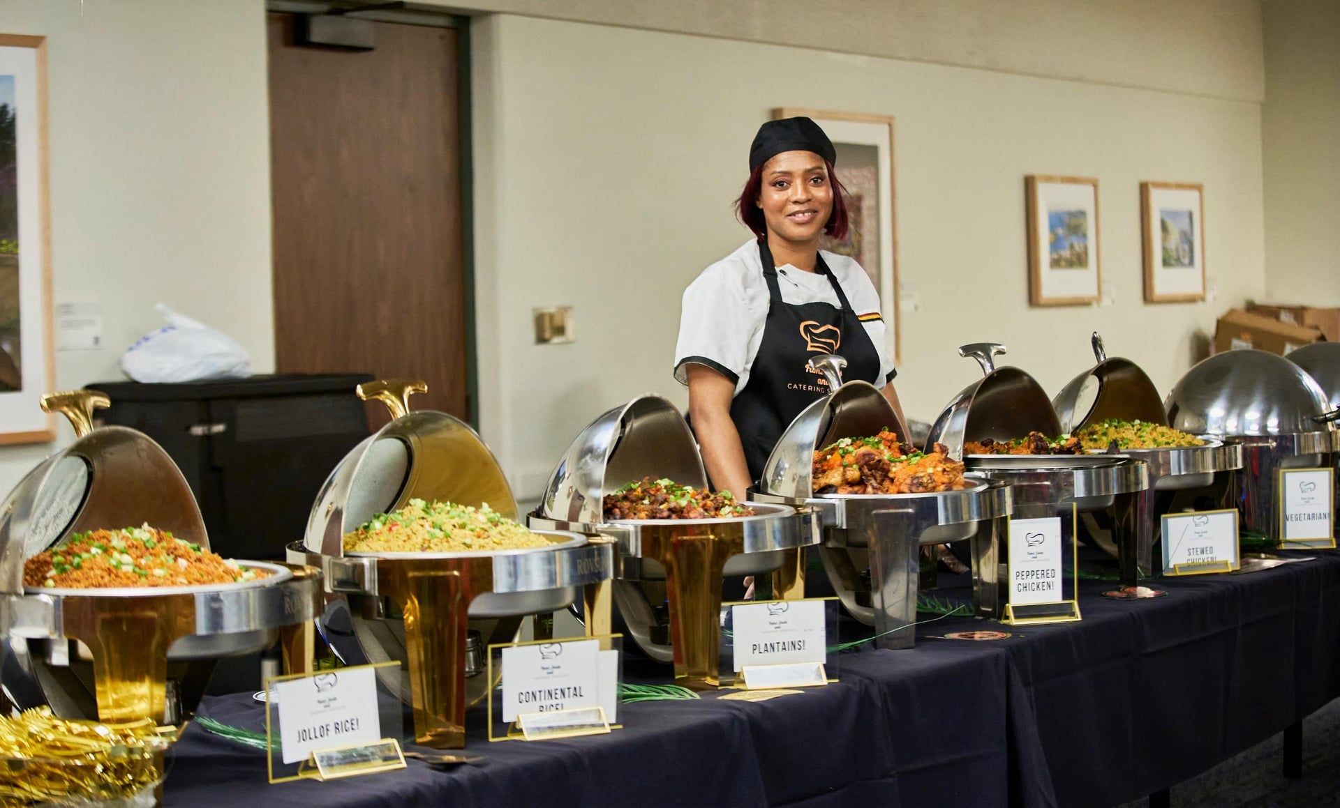 Catering service setup